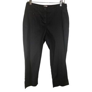 Chico's Pants Women’s Size 1.5 M Secret Stretch‎ Casual Crop Black Dress Trouser